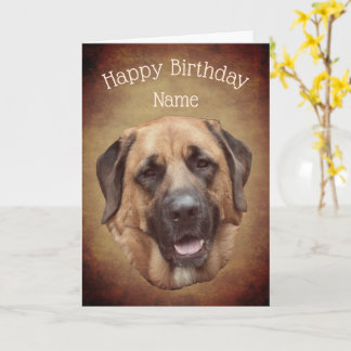 Tarjeta de cumpleaños personalizada Mastiff Dog