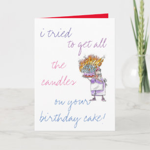 Tarjeta de cumpleaños personalizada - Muchas velas