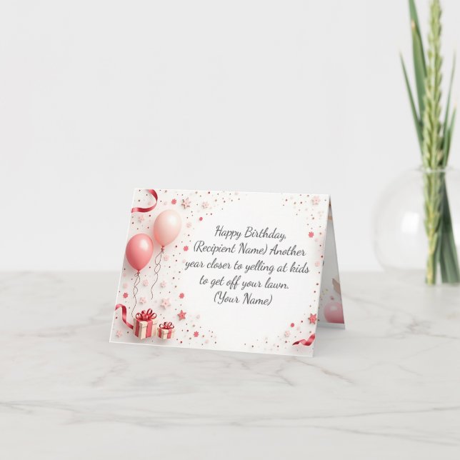 Tarjeta de cumpleaños personalizada - Nombre perso (Anverso)