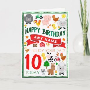 Tarjeta de cumpleaños personalizada para animales 