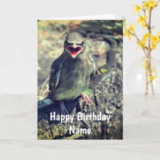 Tarjeta de Cumpleaños Personalizada para Bebé Waxw