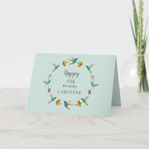 Tarjeta de cumpleaños personalizada para colibrí
