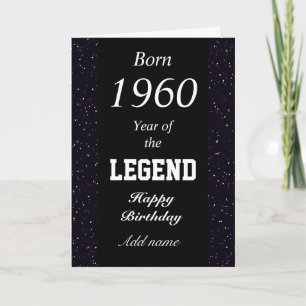 Tarjeta de cumpleaños personalizada para el año de
