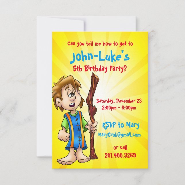 tarjeta de cumpleaños personalizada para el niño (Anverso)