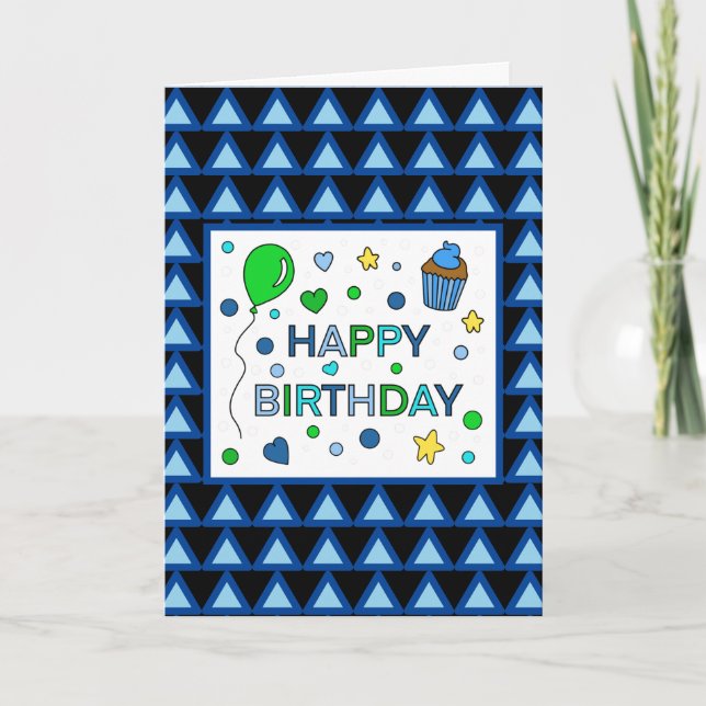 Tarjeta de cumpleaños personalizada para el sobrin (Anverso)