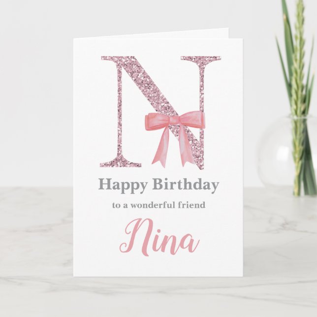 Tarjeta de cumpleaños personalizada para ella - Ca (Anverso)