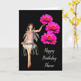 Tarjeta De Cumpleaños Personalizada Para Flores De