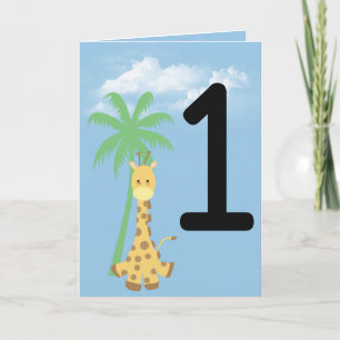 Tarjeta de cumpleaños personalizada para Giraffe d