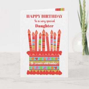 Tarjeta de Cumpleaños Personalizada para Hija con 