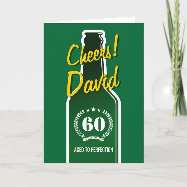 Tarjeta de cumpleaños personalizada para hombres | (Anverso)