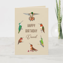 Tarjeta de cumpleaños personalizada para Hummingbi