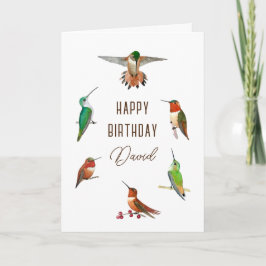 Tarjeta de cumpleaños personalizada para Hummingbi