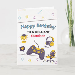 Tarjeta de cumpleaños personalizada para juegos de