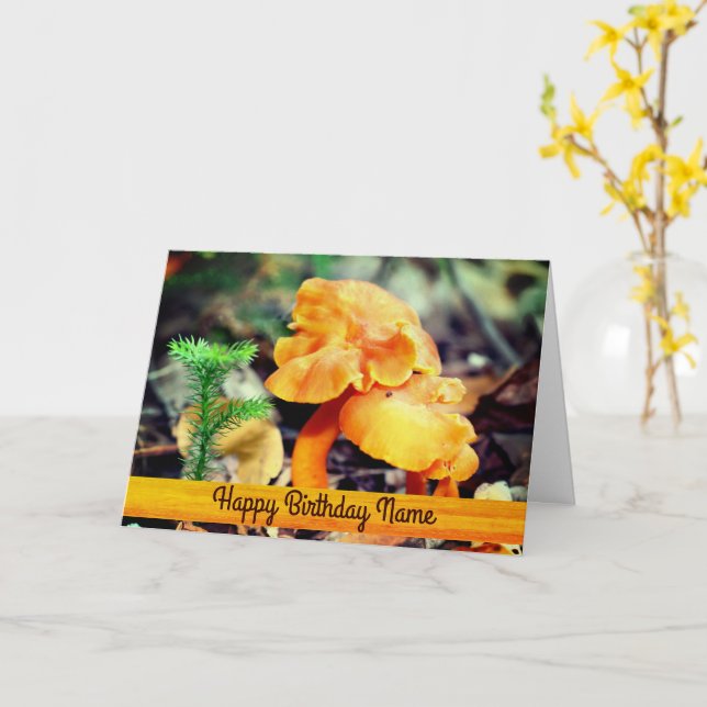 Tarjeta de cumpleaños personalizada para la natura (flor amarilla)