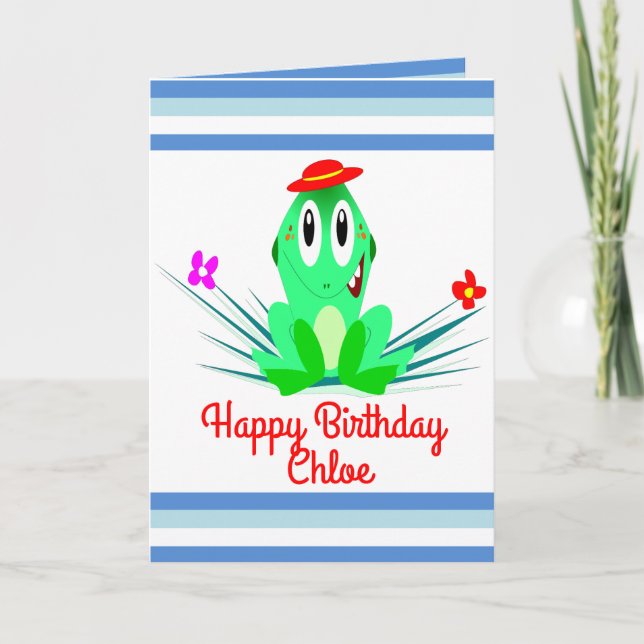 Tarjeta de cumpleaños personalizada para la rata c (Anverso)