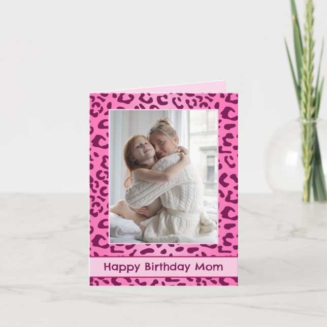 Tarjeta de cumpleaños personalizada para mamá con  (Anverso)