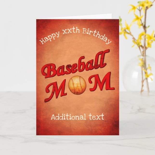 Tarjeta de cumpleaños personalizada para mamá de b (flor amarilla)