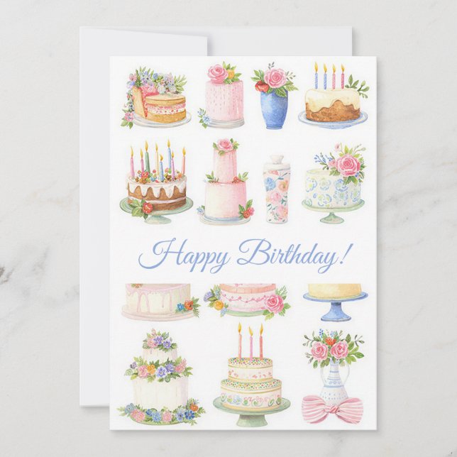 Tarjeta de cumpleaños personalizada para negocios (Anverso)
