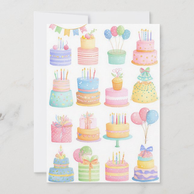 Tarjeta de cumpleaños personalizada para negocios (Anverso)