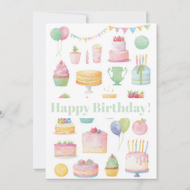 Tarjeta de cumpleaños personalizada para negocios (Anverso)