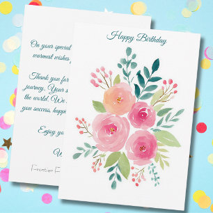 Tarjeta de cumpleaños personalizada para negocios