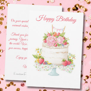 Tarjeta de cumpleaños personalizada para negocios