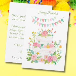 Tarjeta de cumpleaños personalizada para negocios