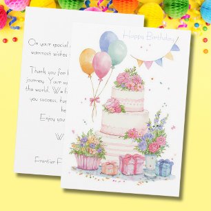 Tarjeta de cumpleaños personalizada para negocios