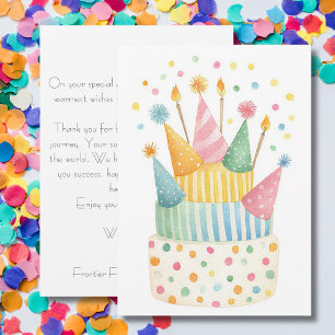 Tarjeta de cumpleaños personalizada para negocios