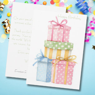 Tarjeta de cumpleaños personalizada para negocios