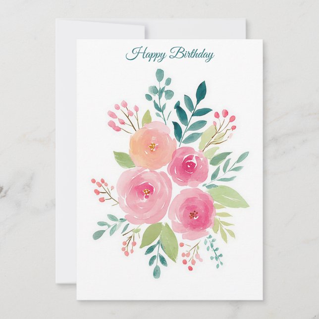 Tarjeta de cumpleaños personalizada para negocios (Anverso)