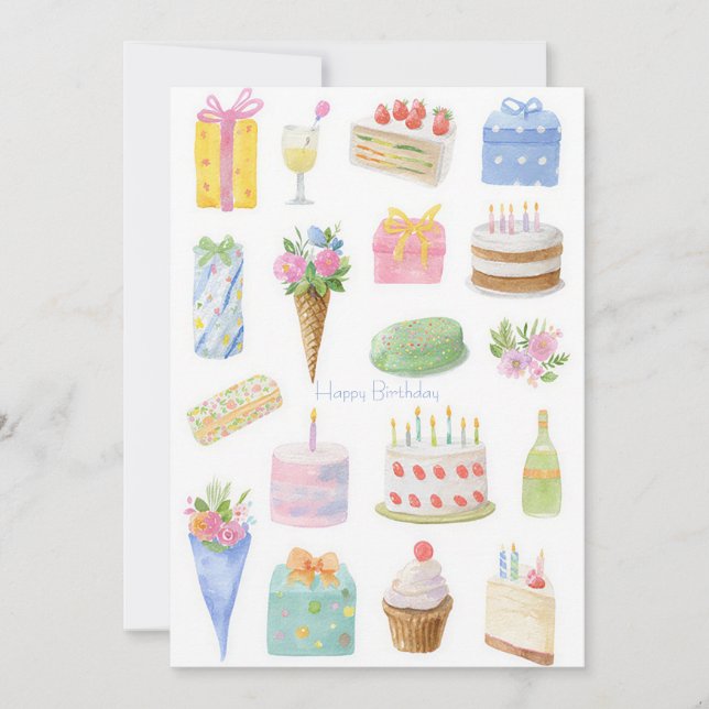 Tarjeta de cumpleaños personalizada para negocios (Anverso)