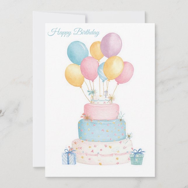 Tarjeta de cumpleaños personalizada para negocios (Anverso)