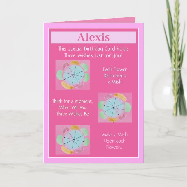Tarjeta de cumpleaños personalizada para nieta (Anverso)