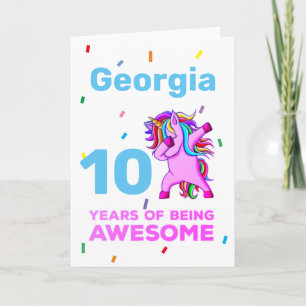 Tarjeta de cumpleaños personalizada para niñas