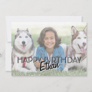 Tarjeta de cumpleaños personalizada para niños con
