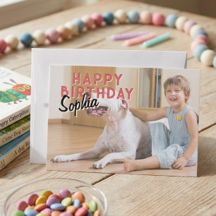 Tarjeta de cumpleaños personalizada para niños con