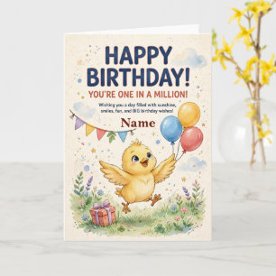Tarjeta de cumpleaños personalizada para niños con