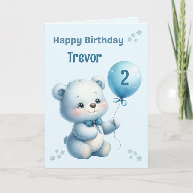 Tarjeta de cumpleaños personalizada para niños de  (Anverso)