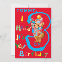 Tarjeta de cumpleaños personalizada para niños de