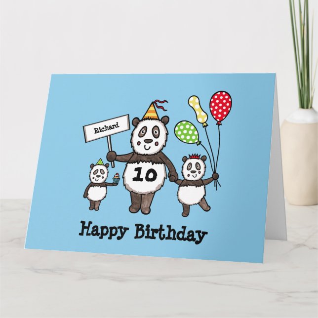 Tarjeta de cumpleaños personalizada para niños, fi (Anverso)
