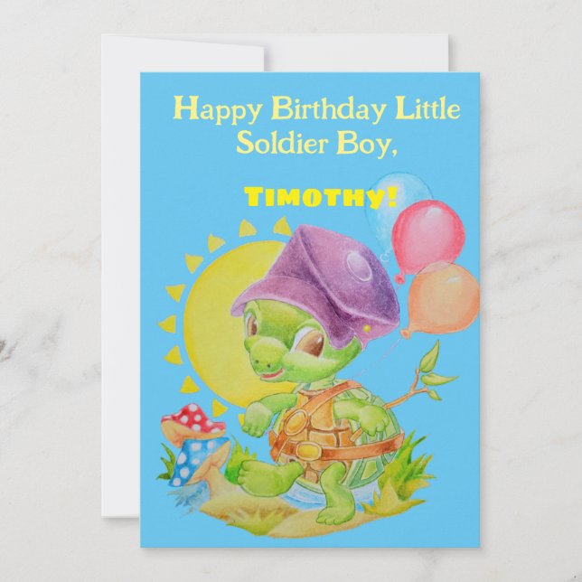 Tarjeta de cumpleaños personalizada para niños peq (Anverso)
