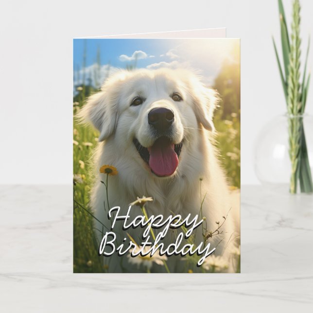 Tarjeta de cumpleaños personalizada para perro pas (Anverso)