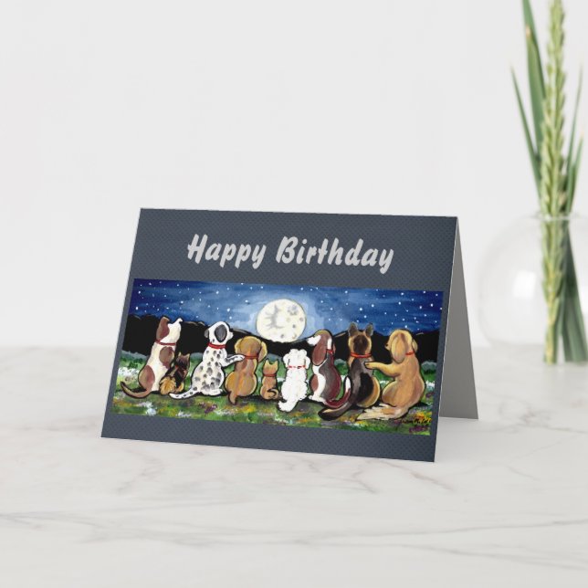 Tarjeta de cumpleaños personalizada para perros lu (Anverso)
