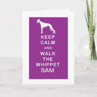 Tarjeta de cumpleaños personalizada para WHIPPET