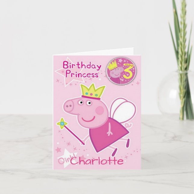 Tarjeta de cumpleaños personalizada - Princesa de  (Anverso)