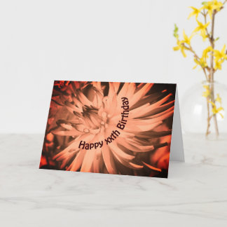 Tarjeta de cumpleaños personalizada Sepia Dahlia F