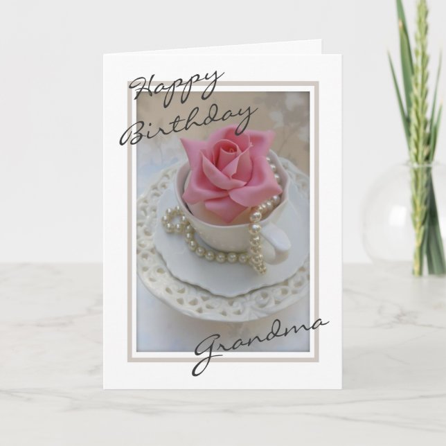 Tarjeta de cumpleaños personalizada - Shabby Chic (Anverso)