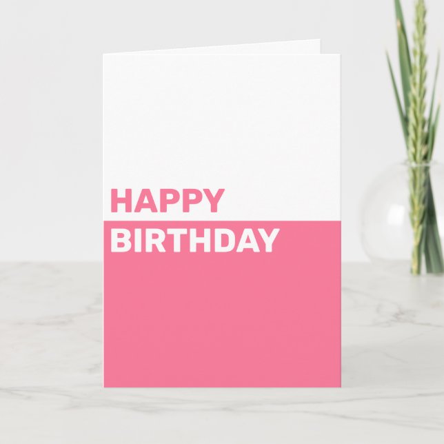 Tarjeta de cumpleaños personalizada simple (Anverso)