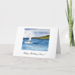 Tarjeta de cumpleaños personalizada Watercolor Sai